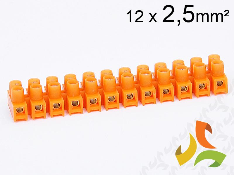 Złączka listwowa termoplastyczna LTF 12-2.5 listwa zaciskowa 12x2,5mm2 pomarańczowa 21210108 SIMET