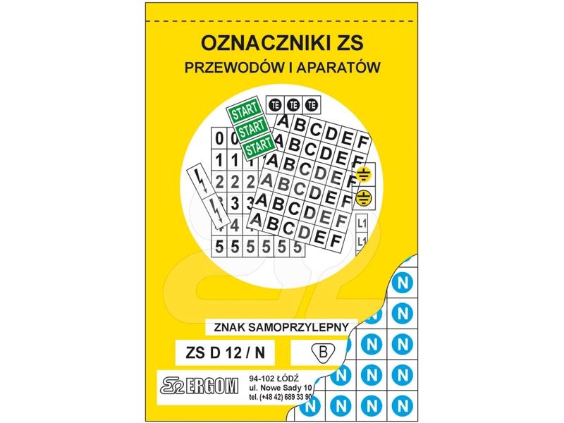 Naklejka ZS D 12 "UZK" E04ZP-02030402000 ERGOM