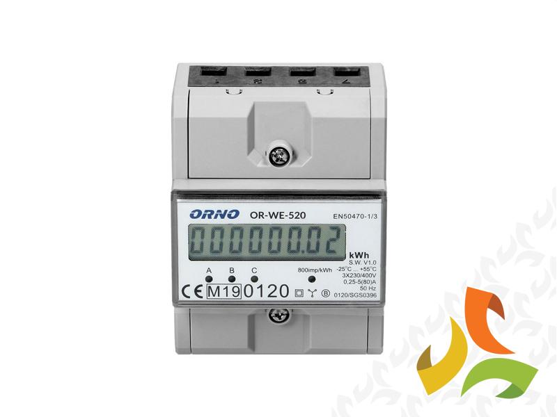 Licznik energii elektrycznej 3-fazowy 80A MID OR-WE-520 ORNO