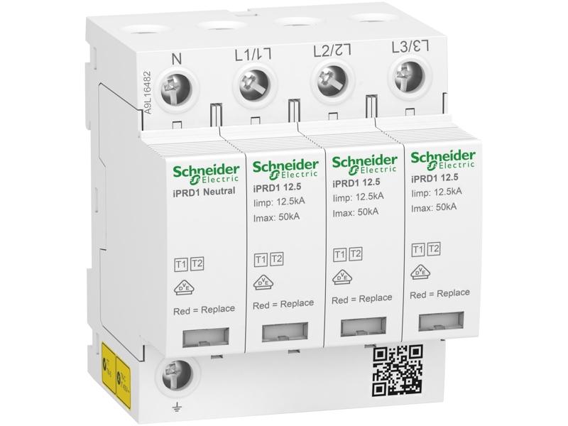 Ogranicznik przepięć Typ 1+2 (B+C) 3P+N 12,5kA 1,5kV iPRD1-12.5r-T12-3N A9L16482 SCHNEIDER ELECTRIC