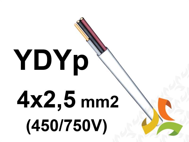 Przewód YDYpżo 4x2,5 mm2 (450/750V) instalacyjny płaski (krążki 100m) 58 DAMIR