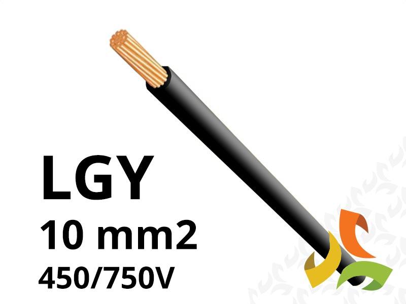 Przewód LGY 10 mm2 czarny (450/750V) jednożyłowy linka (krązki 100m) PC0201410 EKSA-0