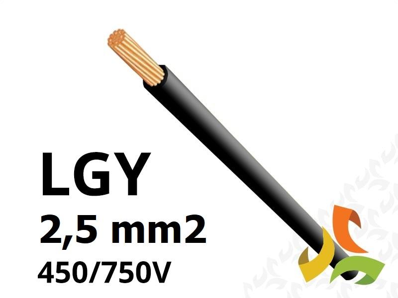 Przewód LGY 2,5 mm2 czarny (450/750V) jednożyłowy linka (krążki 100m) 29145 HELUKABEL-0