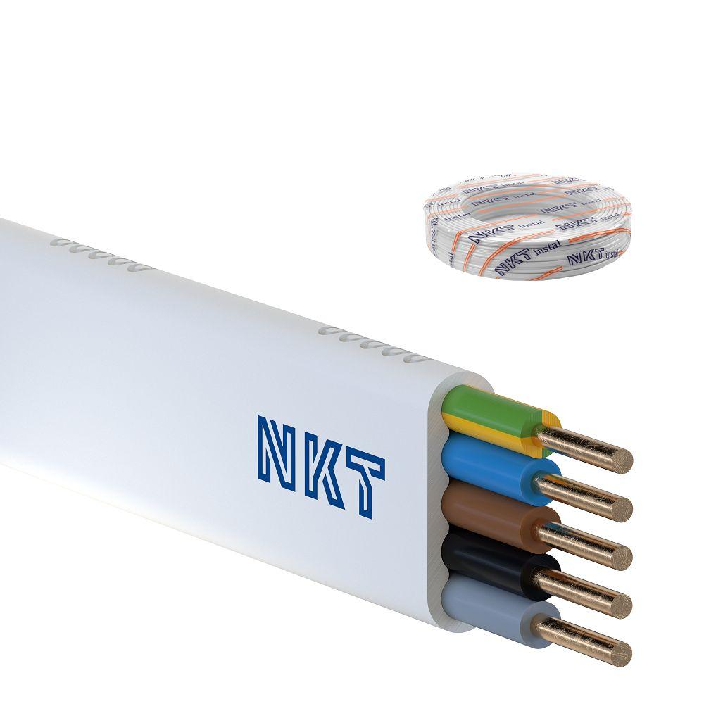 Przewód YDYp 5x2,5 mm2 (450/750V) instalacyjny płaski (krążki 100m) 172153019C0100 NKT-0