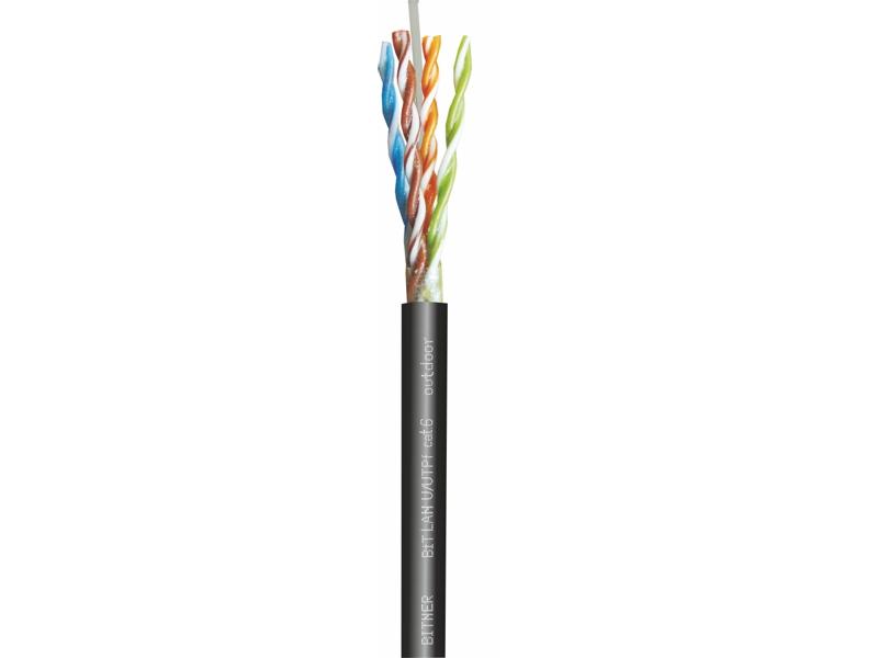 Kabel U/UTPf 4x2x23AWG zewnętrzny żelowany czarny (bębnowy) BiTLAN TI0054 BITNER-0