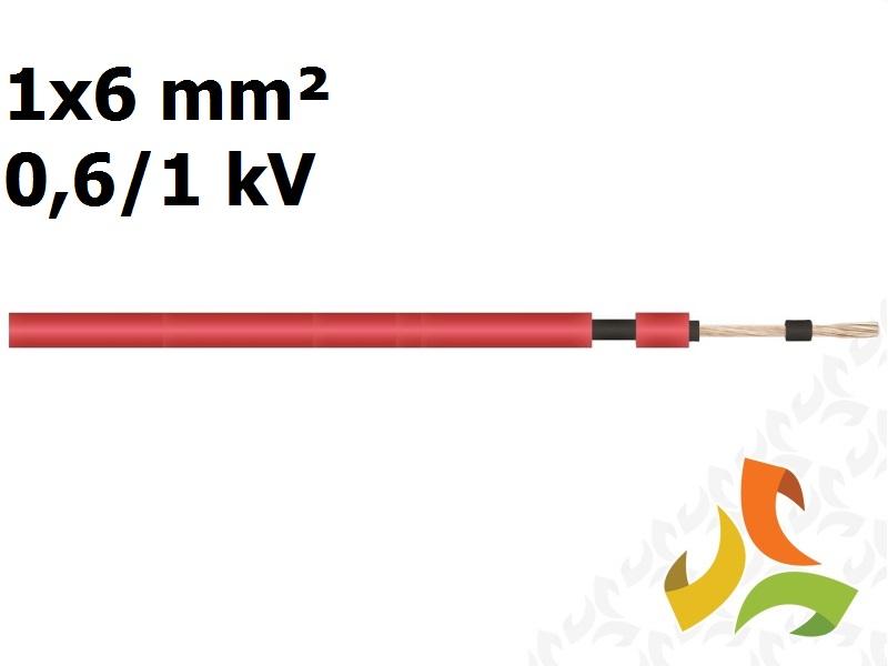 Kabel przewód solarny do instalacji fotowoltaicznych 1x6 mm2 0,6/1kV czerwony podwójna izolacja SOLARFLEX-X H1Z2Z2 713569 HELUKABEL-0