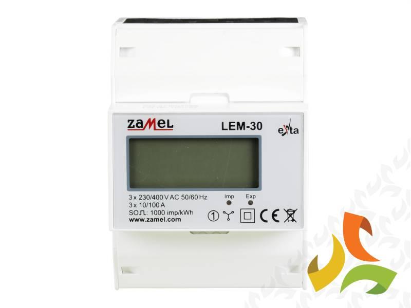 Licznik energii elektrycznej 3-fazowy 100A LCD LEM-30 ZAMEL-0