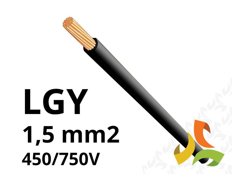 Przewód LGY 1,5 mm2 czarny (300/500V) jednożyłowy linka (krążki 100m) 29129 HELUKABEL-0