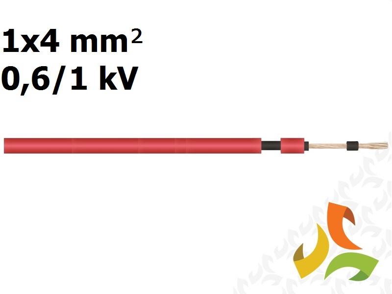 Kabel przewód solarny do instalacji fotowoltaicznych 1x4 mm2 0,6/1kV czerwony podwójna izolacja SOLARFLEX-X H1Z2Z2-K 713545 HELUKABEL