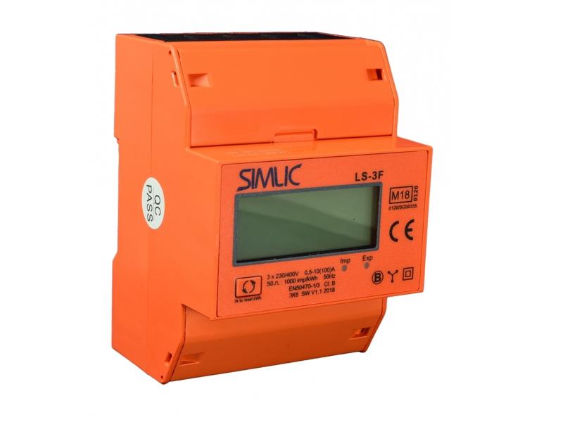 Licznik energii elektrycznej 3-fazowy 100A SIMLIC LCD-3F/4M 85402010 SIMET
